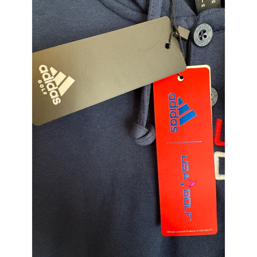 NEW Adidas 2020 USA Golf Team Navy Hoodie Sweatshirt Pullover Men's Size XS - Picture 7 of 9